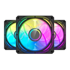 Kit Ventoinhas Aigo Darkflash Infinity 24T, ARGB, 3x120mm, Preto, INF24T-ARGB-3BK