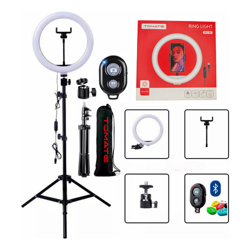 Ring Light Led Iluminador 26cm+tripé 2.1m Ringlinght Luz Led