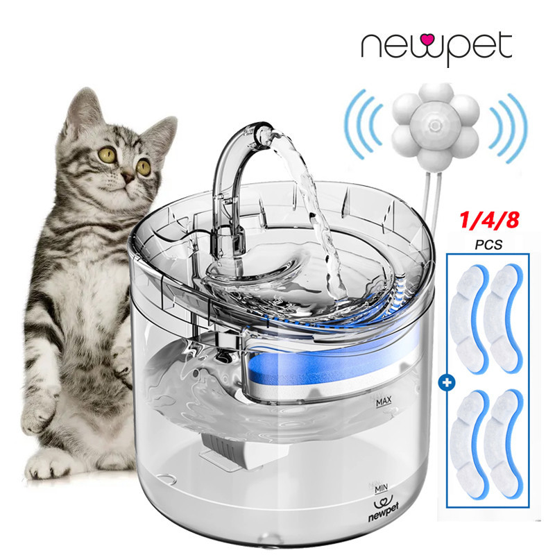 (com sensor)Fonte de água Cat 2L dispensador de água automático silencioso com sensor de interruptor e termostato automático tigela transparente para animais de estimação em Oferta na Shopee