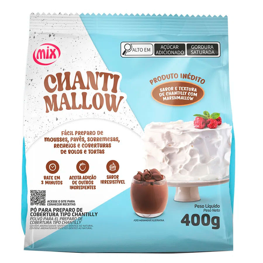 Pó Para Preparo Chantimallow 400g - 1 unidade - Mix - Rizzo