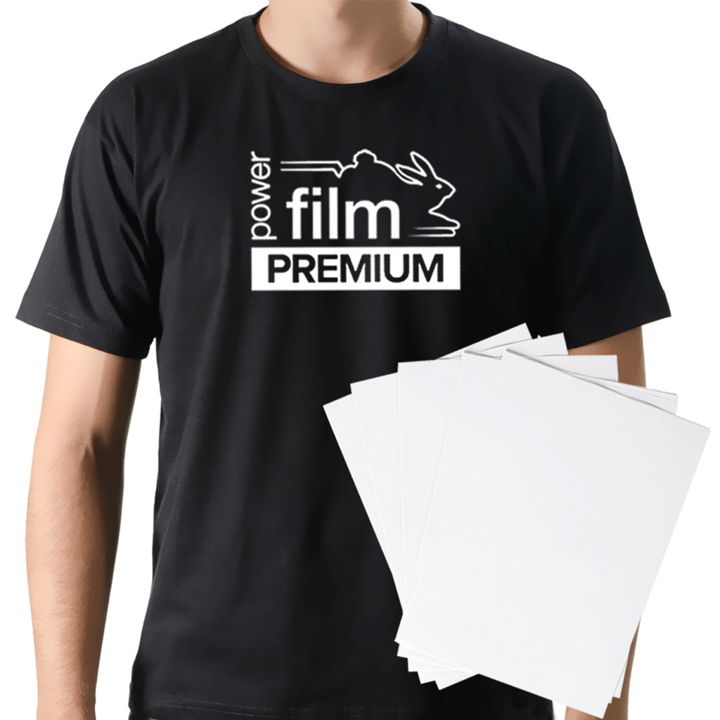 Filme de Recorte Power Film Premium A3 Branco - 5 Folhas - adesivo para roupa termocolante , adesivo termocolante , adesivo termocolante para tecido , termocolante para roupa , termocolante para tecido