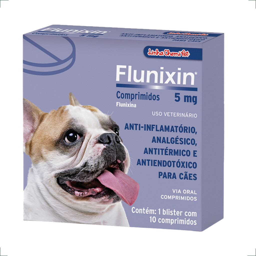 Flunixin 5mg Chemitec Cães - 10 Comprimidos - Pets