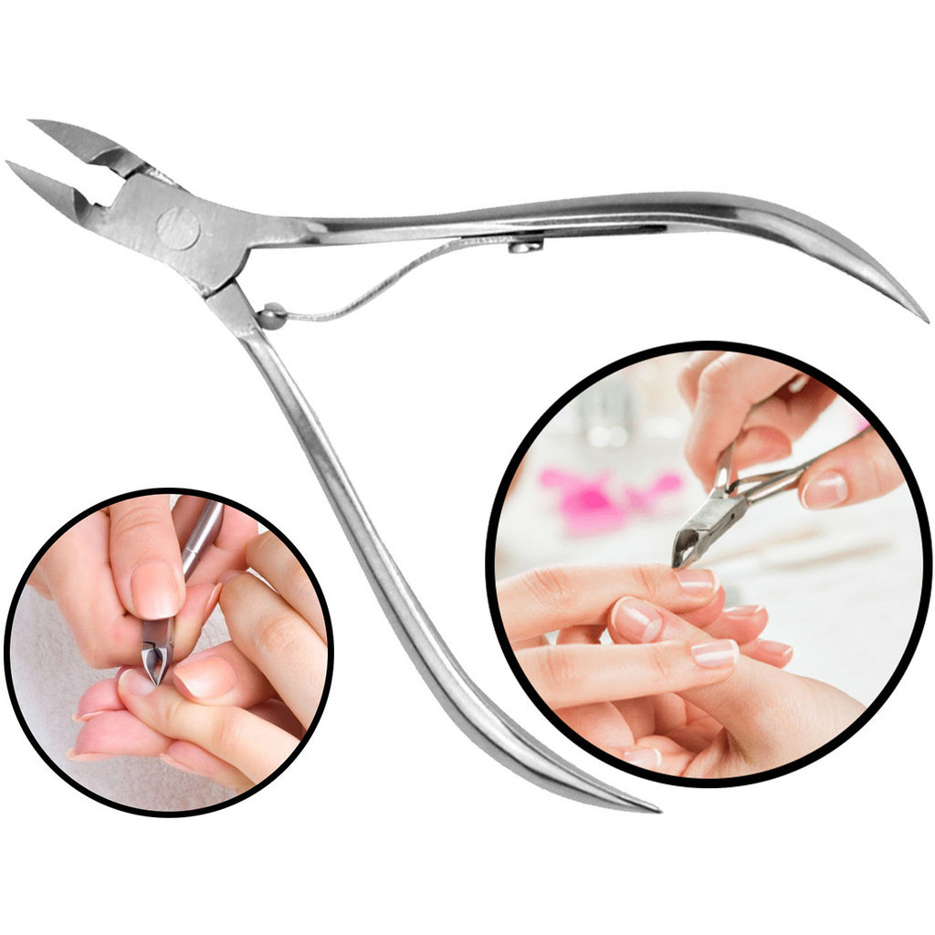 Alicate Para Unha Cutícula Em Aço Inox Manicure Pedicure Profissional 9,5cm Platina em Oferta na Shopee