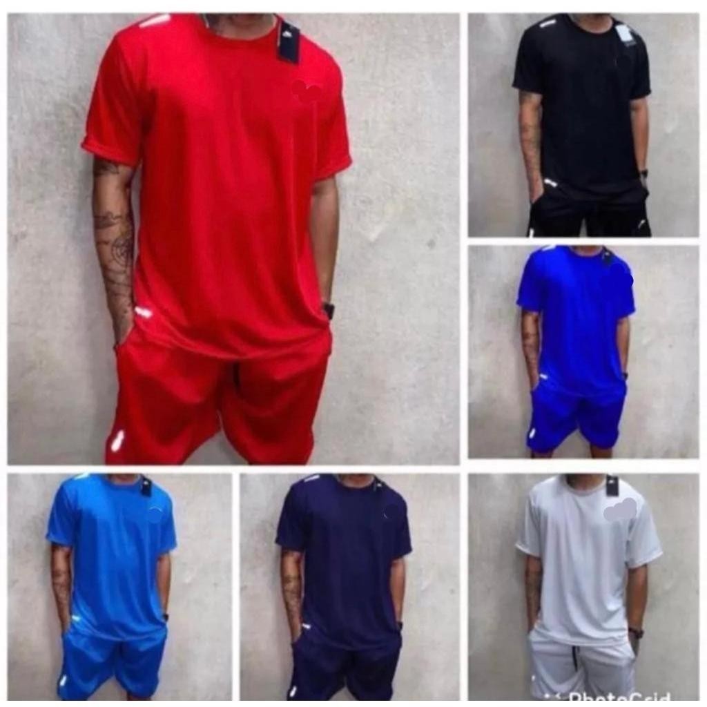 Kit 1 Camisa Masculina Dry Fit + 1 Bermuda Masculino Academia - Conjunto