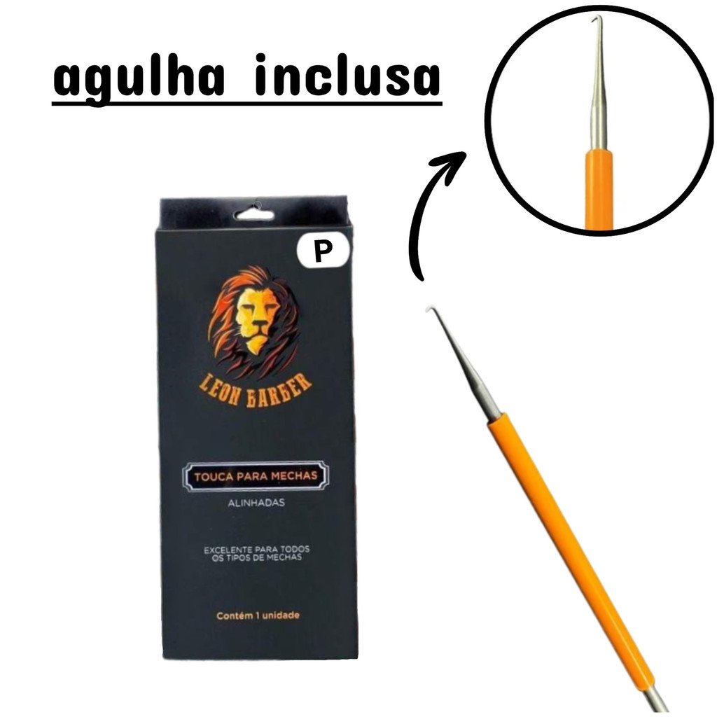 Touca de Reflexo alinhado Leon Barber + Agulha de Reflexo aço inoxidável em Oferta na Shopee