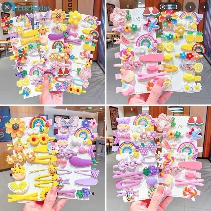 Kit com 16 pcs de prendedor Infantil elastico+bico de pato desenho de Silicone-modelo aleatório-GUI ANA em Oferta na Shopee