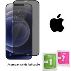 Película Vidro 3D Privacidade iPhone 6 / 7/ 8/ X/ Xr/ Xs Max/ 12/13/14/15/16/16E/ 16 Pro Max IOS