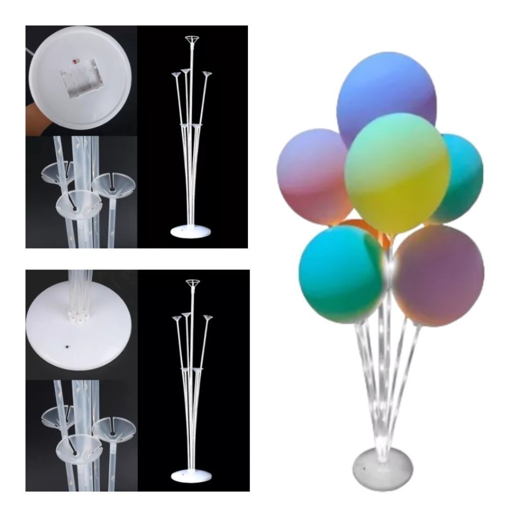 Suporte Para Balões C/LED 7 Hastes Artigo de Festa - XL3112