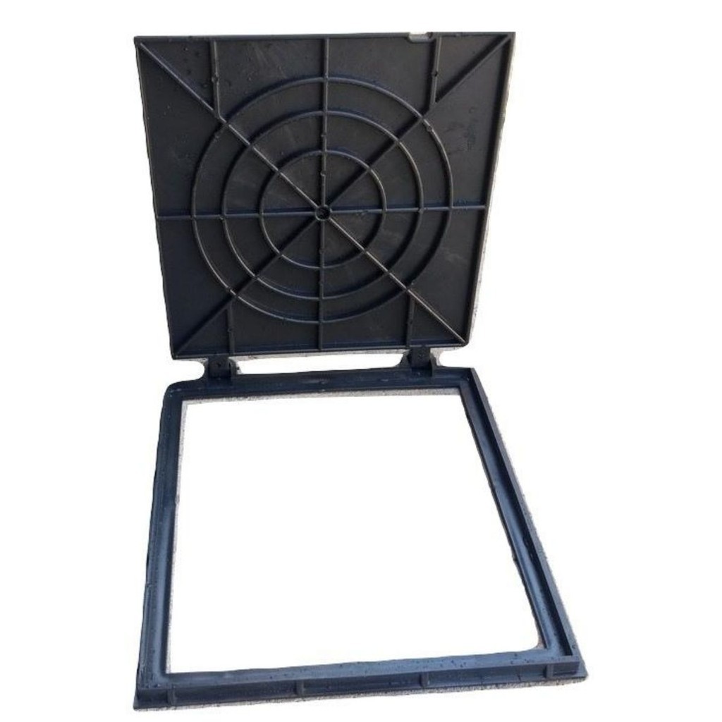 Tampa De Caixa Inspeção Quintal Jardim 30x30cm Plástico PVC Articulada 200kg