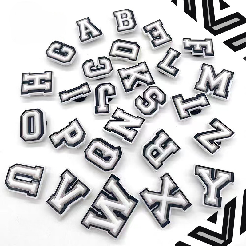 Sapato Encantos Decorações Sandálias Carta Az Número DIY Tamancos Aceessories Ajuste Pino Decorar Fivela Presente