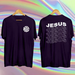 Camiseta Feminina Masculina Unissex Jesus Streetwear Oversized Cristã - 100% Algodão 30.1