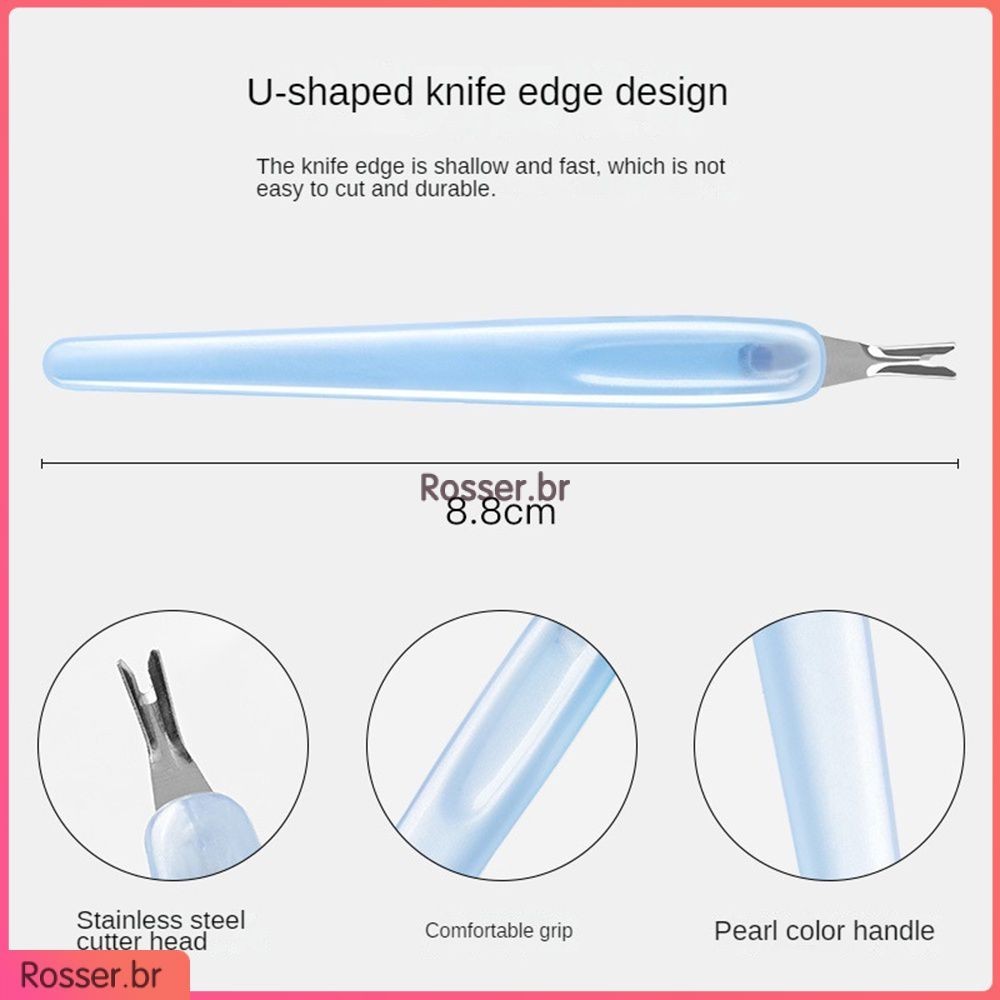 Caneta de Enfermagem Dead Skin Push There Must Be Cuticle Pusher Design Ergonômico Unhas Saudáveis Suprimentos para Unhas Manicure Popular Edge Dead Leather Fork Dead Leather Fork (Rosser.br)