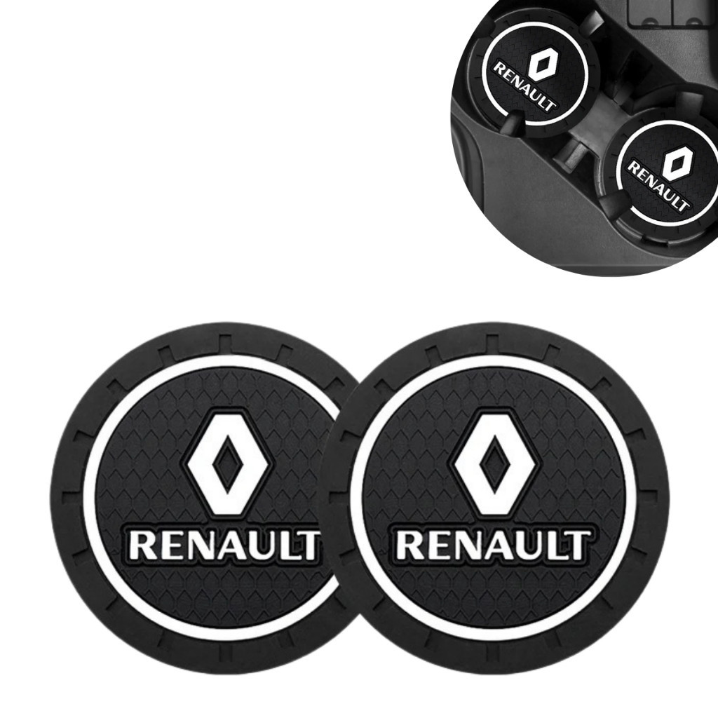 Kit Tapete Personalizado Porta Copos para  Renault Silicone Antirruídos e sujeiras Sandero Duster Kwid em Oferta na Shopee