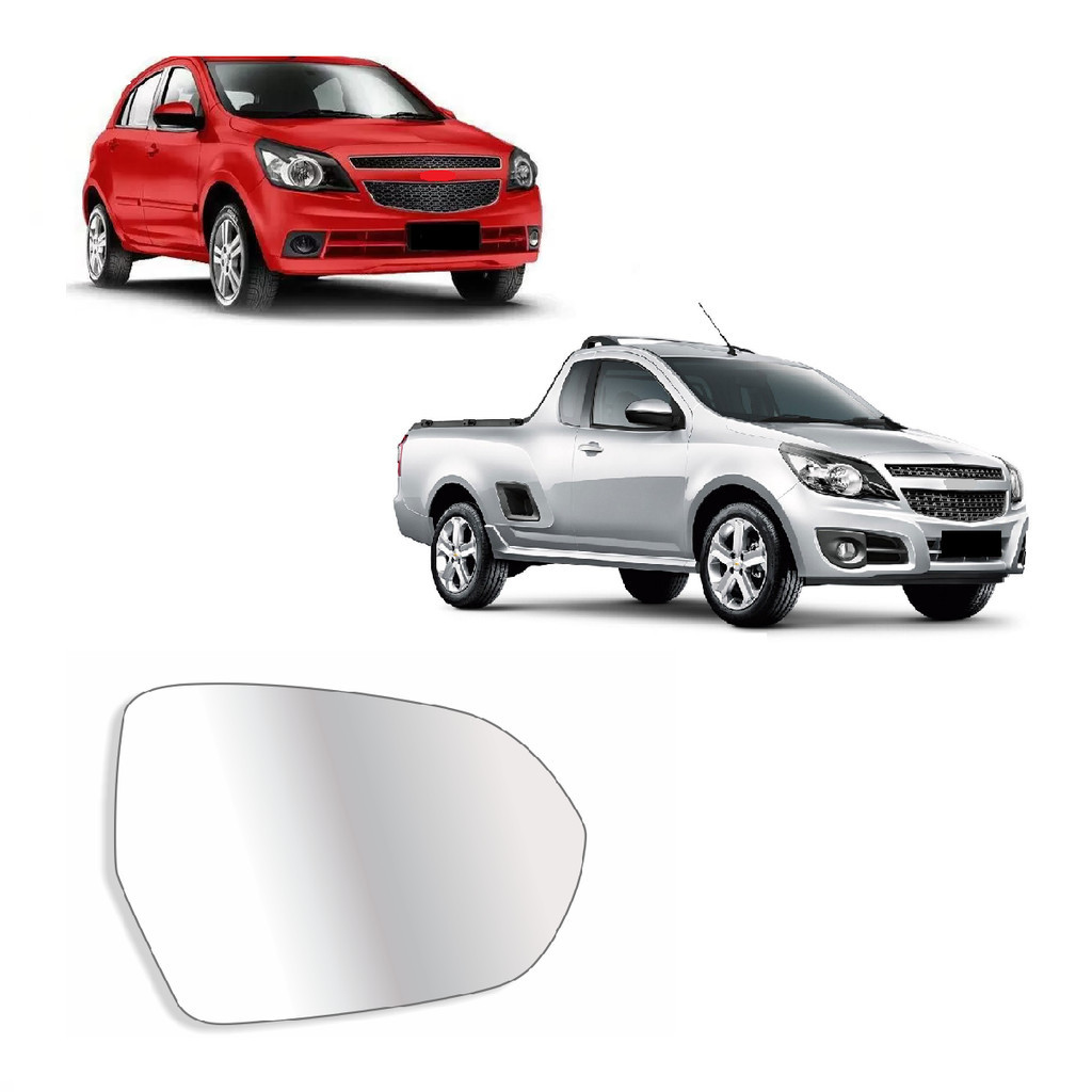 Lente Espelho Retrovisor Com Base Agile Montana 2010 2011 2012 2013 Lado Direito