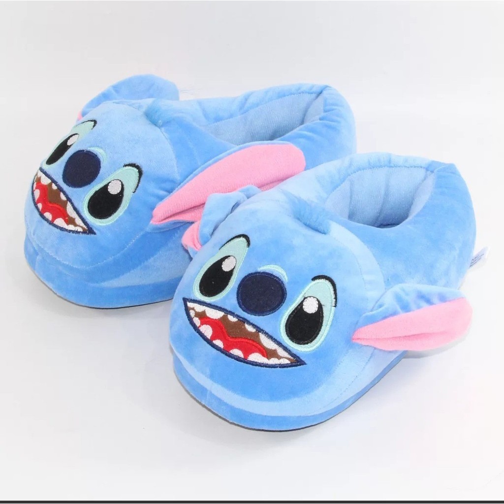 Pantufa Stitch Costurado Algodão Salto De Dedo Quente Calçado Interno Pantufa Stitch Infan...