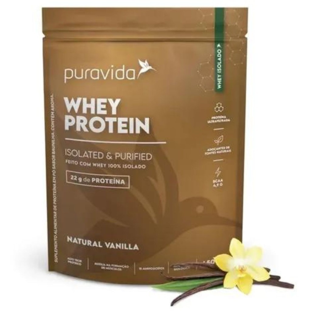 Whey Proteína Isolado Pouch 450g Pura Vida