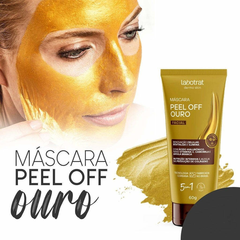 Máscara Facial Peel Off Ouro Labotrat 60g - Revitalização e Brilho Radiante