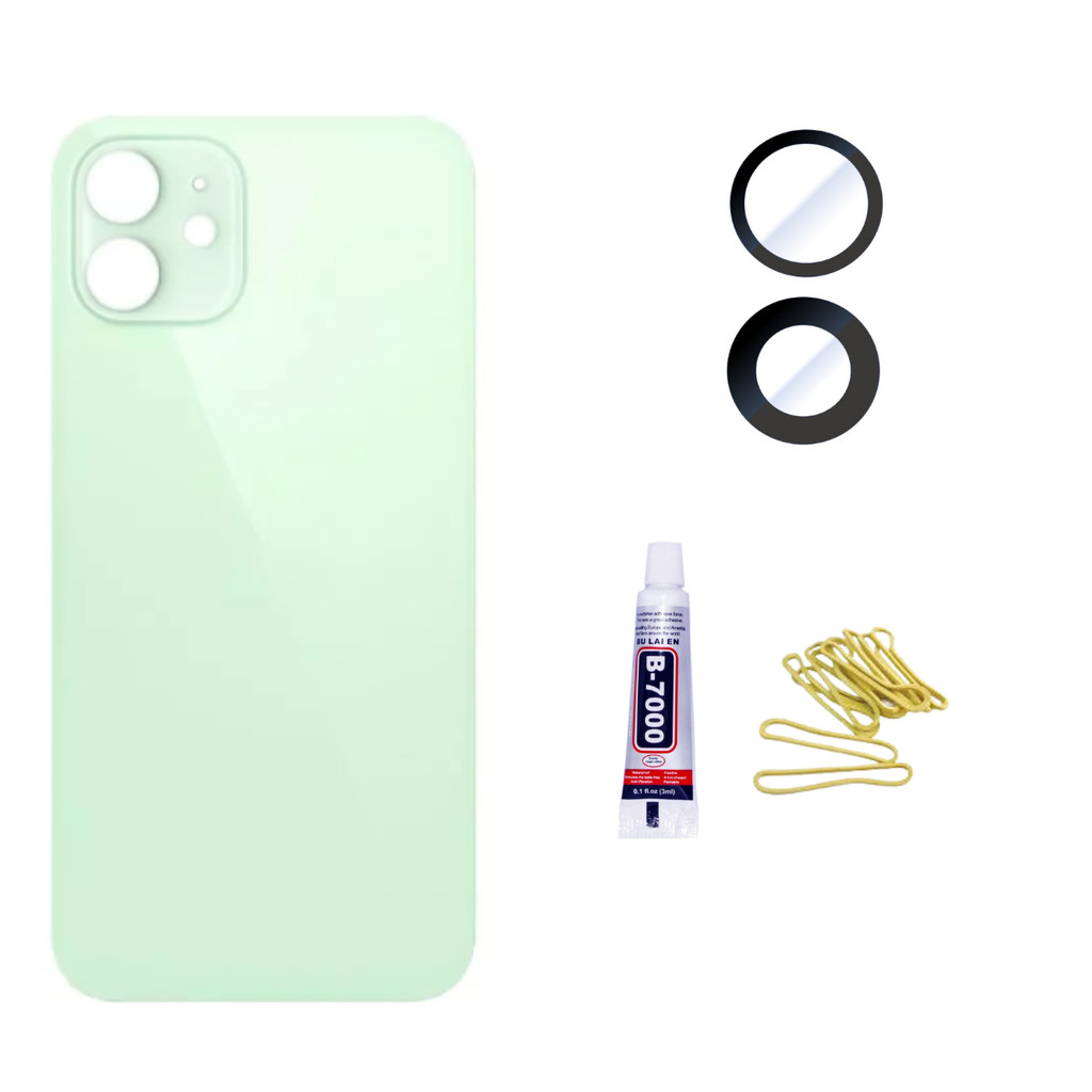 Tampa Traseira Vidro Para Iphone 11 Verde + Cola 3ml + Lente