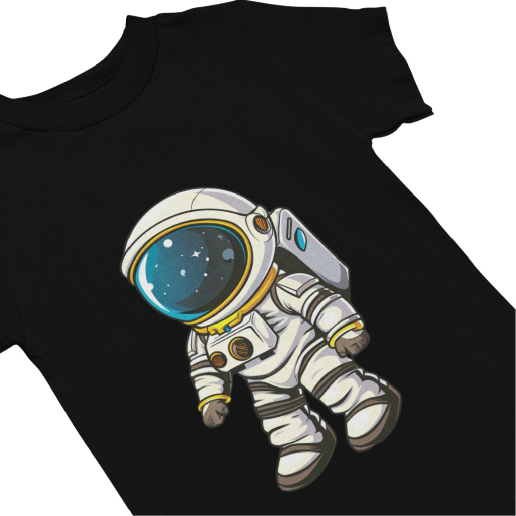 Camiseta Infantil Astronauta Espaço  100% Algodão Na Moda em Oferta na Shopee