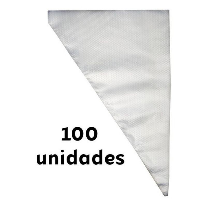 Saco De Confeitar Descartável 100 Peças Confeiteiro Cobertura Bolo Doces Cupcake Utensílios