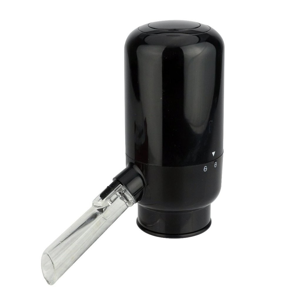 AERADOR E DISPENSER ELÉTRICO A PILHA PARA VINHO ABS E ACRILICO PRETO 5x11x12CM - FRACALANZA