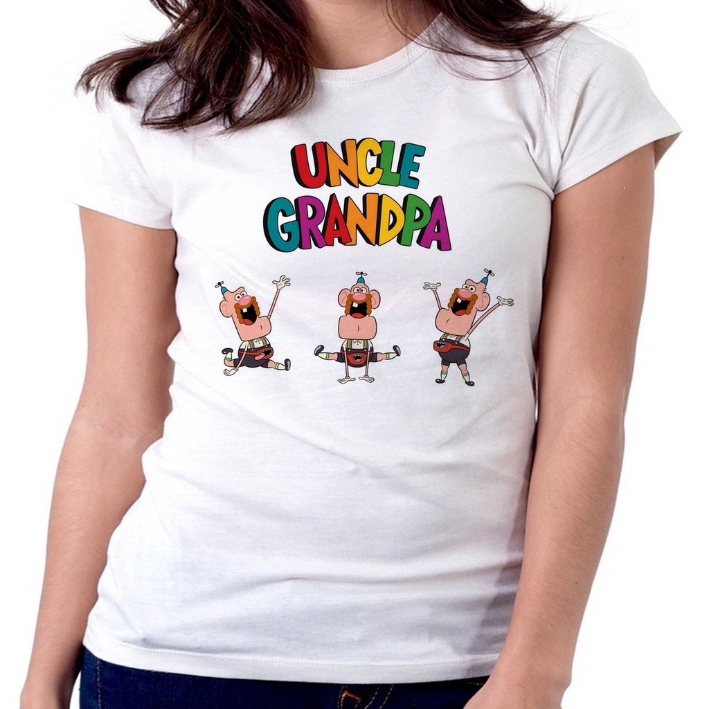 Blusa feminina baby look camiseta titio avo uncle granpa
