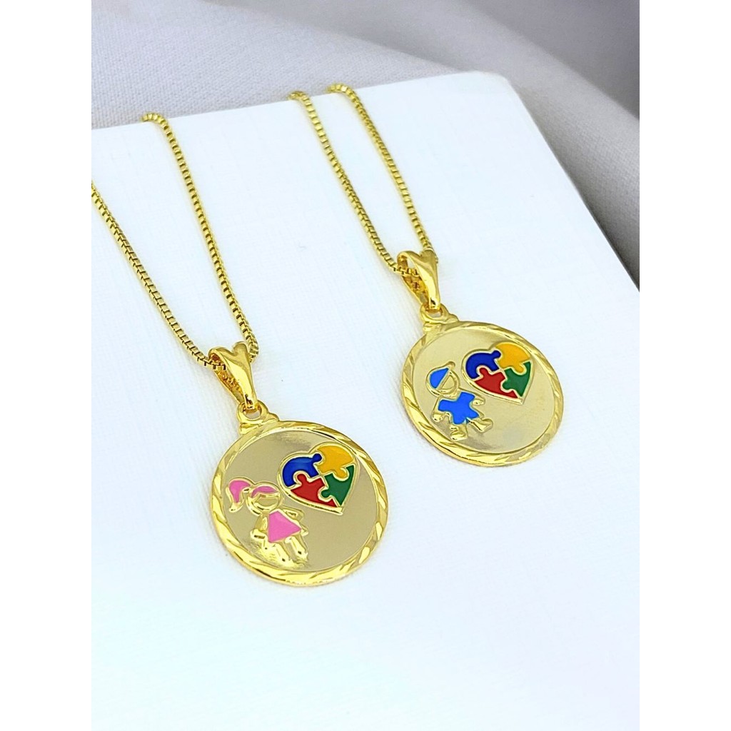 CORRENTE COLAR FEMININO MÃE FILHO FILHA AUTISTA em Oferta na Shopee