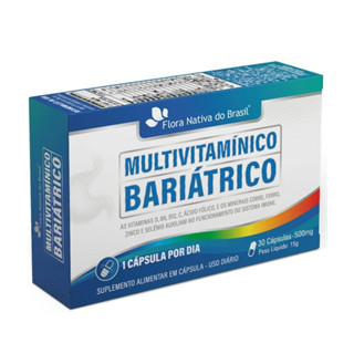 Multivitamínico Bariátrico Com Vitamina D B6 B12 Ácido Fólico Cobre Ferro Zinco 30 Caps 500mg em Oferta na Shopee