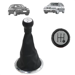 Manopla Coifa do Câmbio Gol G3 1999 A 2005 Resina Prata Kit
