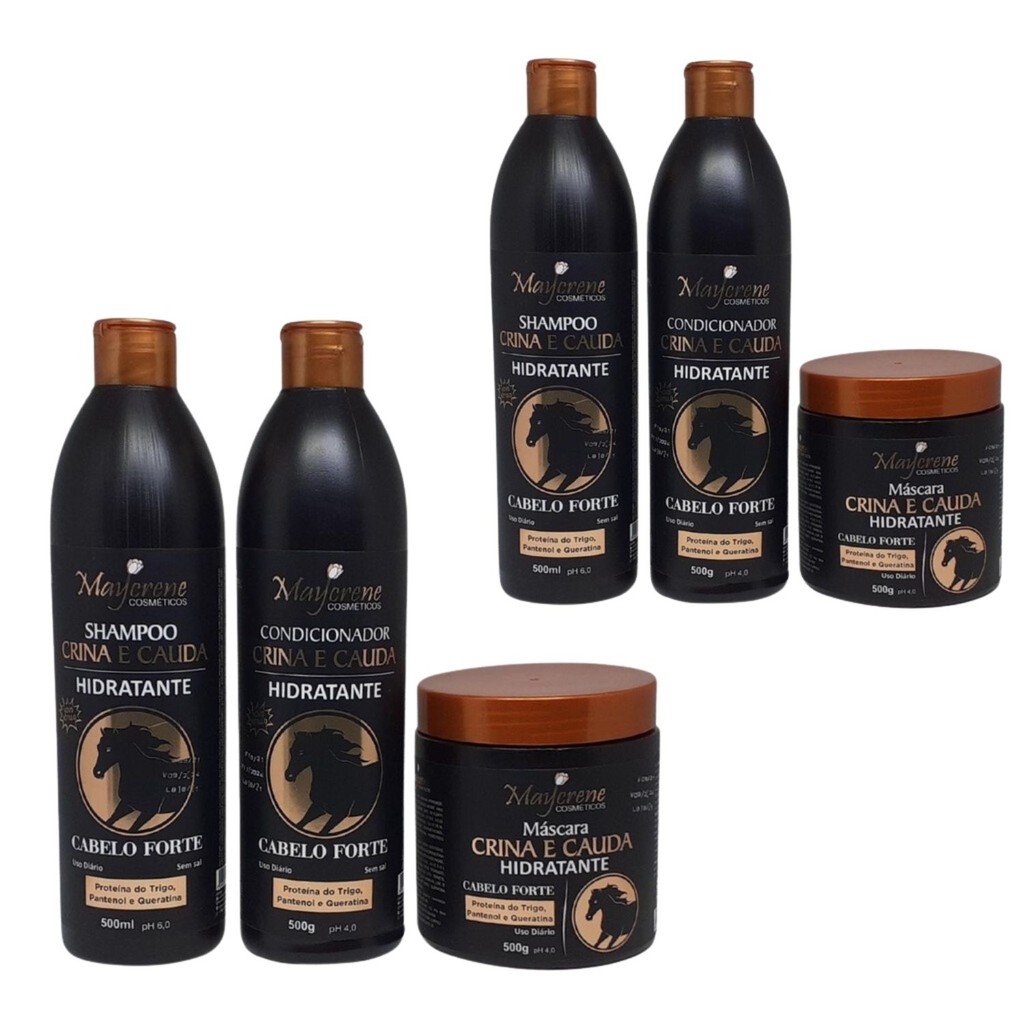 Kit 2 Capilar Shampoo Crescimento Crina e Cauda a Pronta Entrega