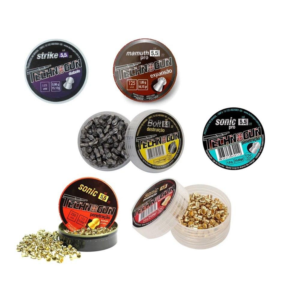 Kit 6 Chumbinho 5.5mm Diversos - Technogun em Oferta na Shopee