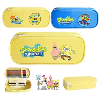 Bob Esponja Estudante Dos Desenhos Animados Anime Papelaria Bolsa Cor Impressa Zíper Armazenamento Lápis Caixa em Oferta na Shopee