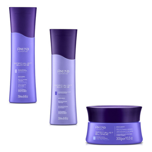Shampoo Condicionador 250ml Máscara 300g Amend Specialist Blonde