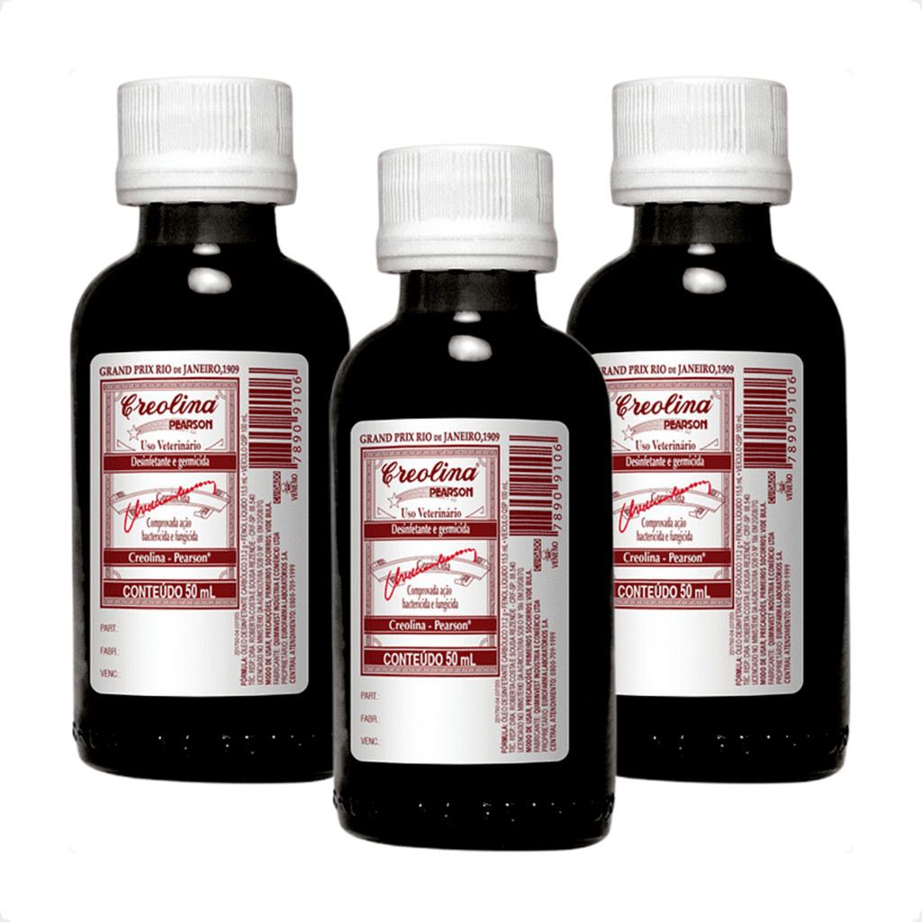 Kit 3 Creolina Pearson Desinfetante e Germicida - 50ml