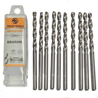 Kit 10 Broca Aço Rápido HSS 3,5mm*70mm - Trust Tools em Oferta na Shopee