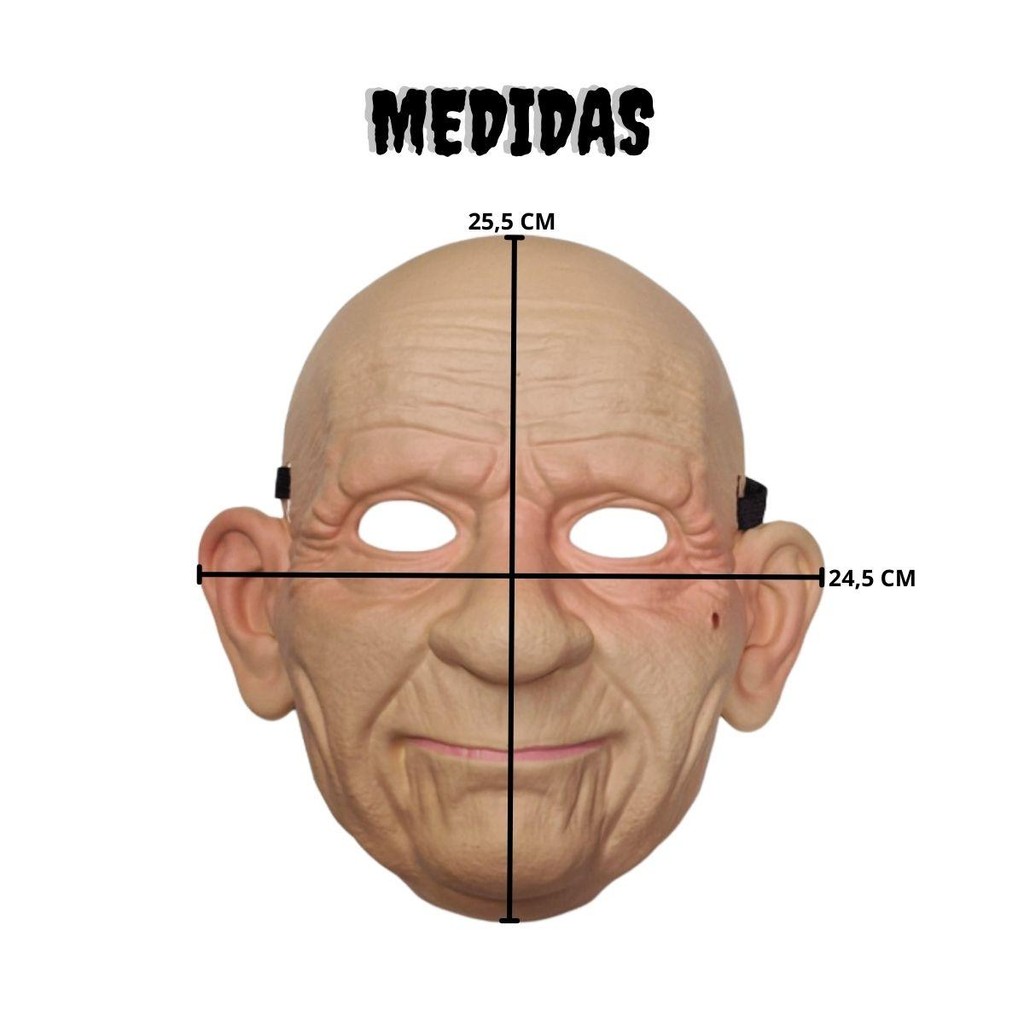 Máscara Realista de Velho Senhor de Idade Avançada de Luxo Premium Fantasia Cosplay Carnaval Halloween Dia Das Bruxas · foto 2
