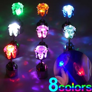 2 Unidades De Brincos Luminosos Coloridos De LED-Acessórios De Joias Femininas-Para Festa Rave , Decoração De Bar-De Zircônia Iluminados-Moda , Delicado , Pisca Piscante