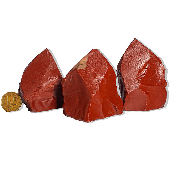 10 Jaspe Vermelho Pé e Bico Serrado 100 a 200g Média 8cm