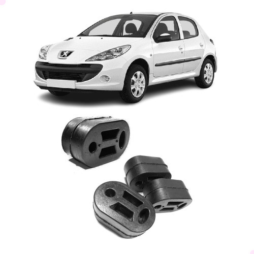Kit Borracha Coxim Escapamento Peugeot 206 E 207