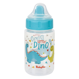 Copo De Transição Infantil C/ Tampa Higiênica e Válvula Redutora de Pingos 340ml Little Dino BabyGo em Oferta na Shopee