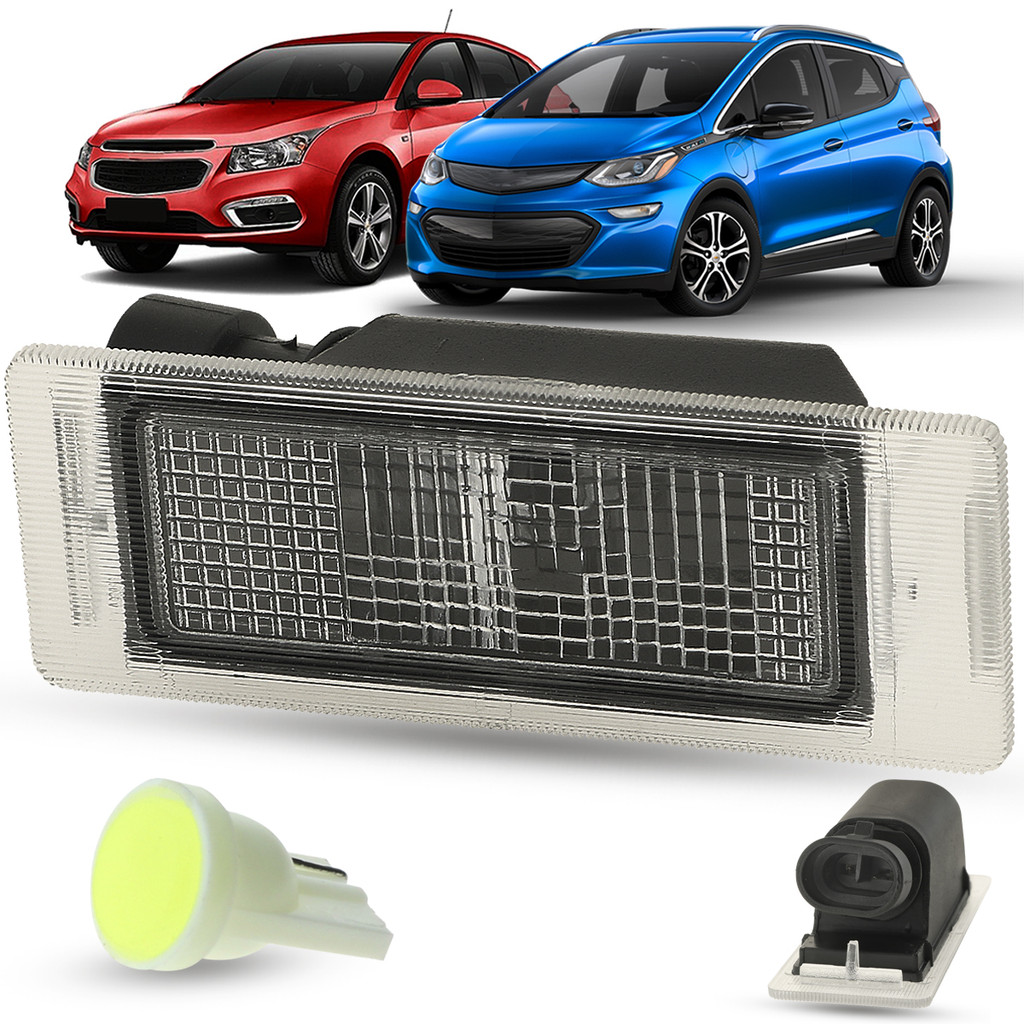 Lanterna Luz Placa Soquete Led Chevrolet Bolt Sonic Trailblazer Cruze Hatch 2011 a 2016 Tracker 2013 a 2019 Spin