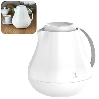 Bule De Café Chá 400ml Quente E Frio Térmica Branca Sonetto Soprano em Oferta na Shopee