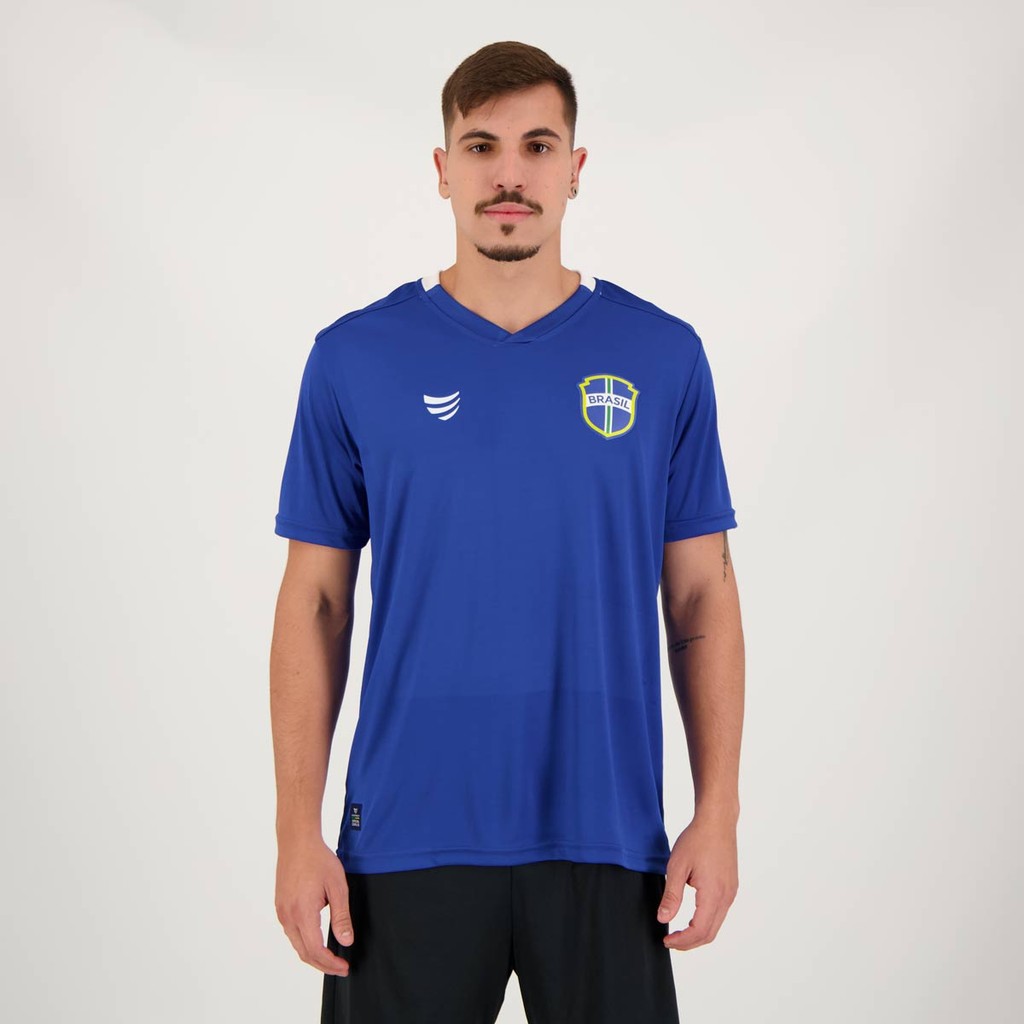 Camisa Super Bolla Copa Prata Brasil Azul em Oferta na Shopee