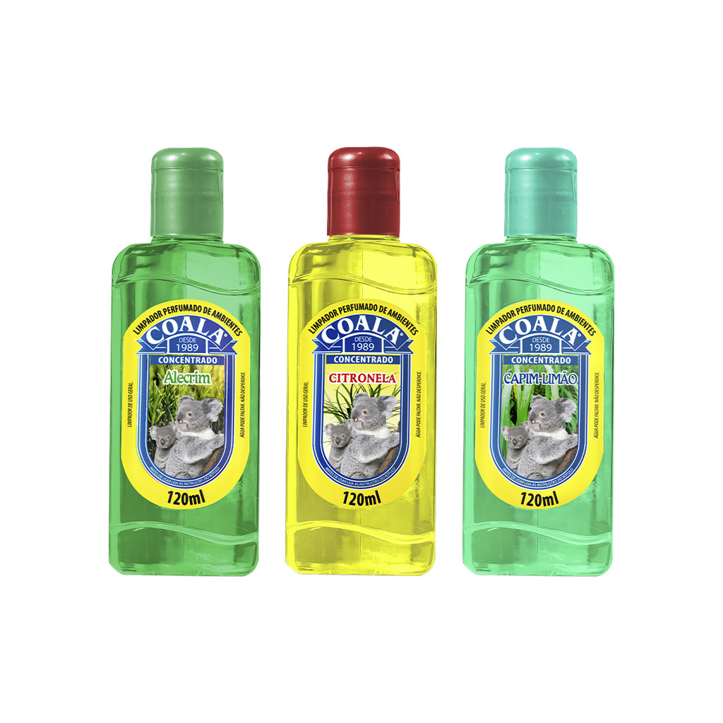 Coala Combo Limpadores 120 ml  Citronela, Capim limão, Alecrim - Home & Living