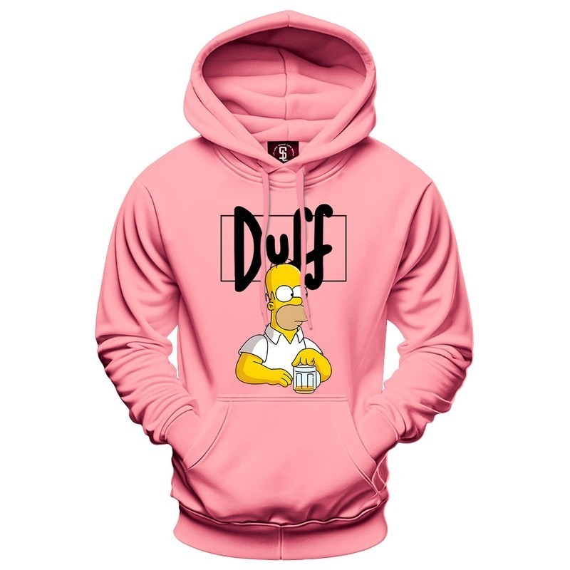 Moletom Canguru Unissex Estampado Os Simpsons Homer Berr Duff Estilo Canguru Com Capuz Tendência Moda