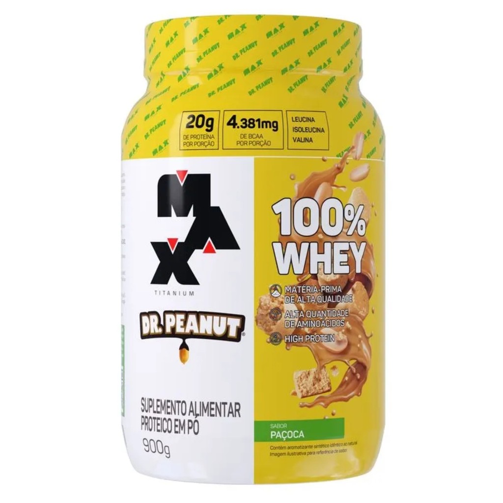100% Whey Dr. Peanut Pote 900g Max Titanium - Health