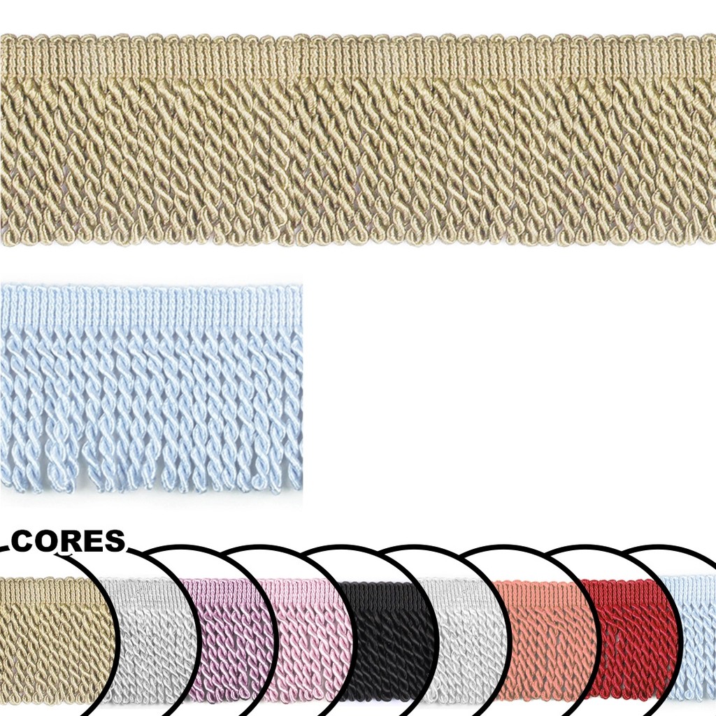 Franja De Poliéster 55Mm X 13,7M – Decoração, Artesanato E Acabamentos Para Artesanato