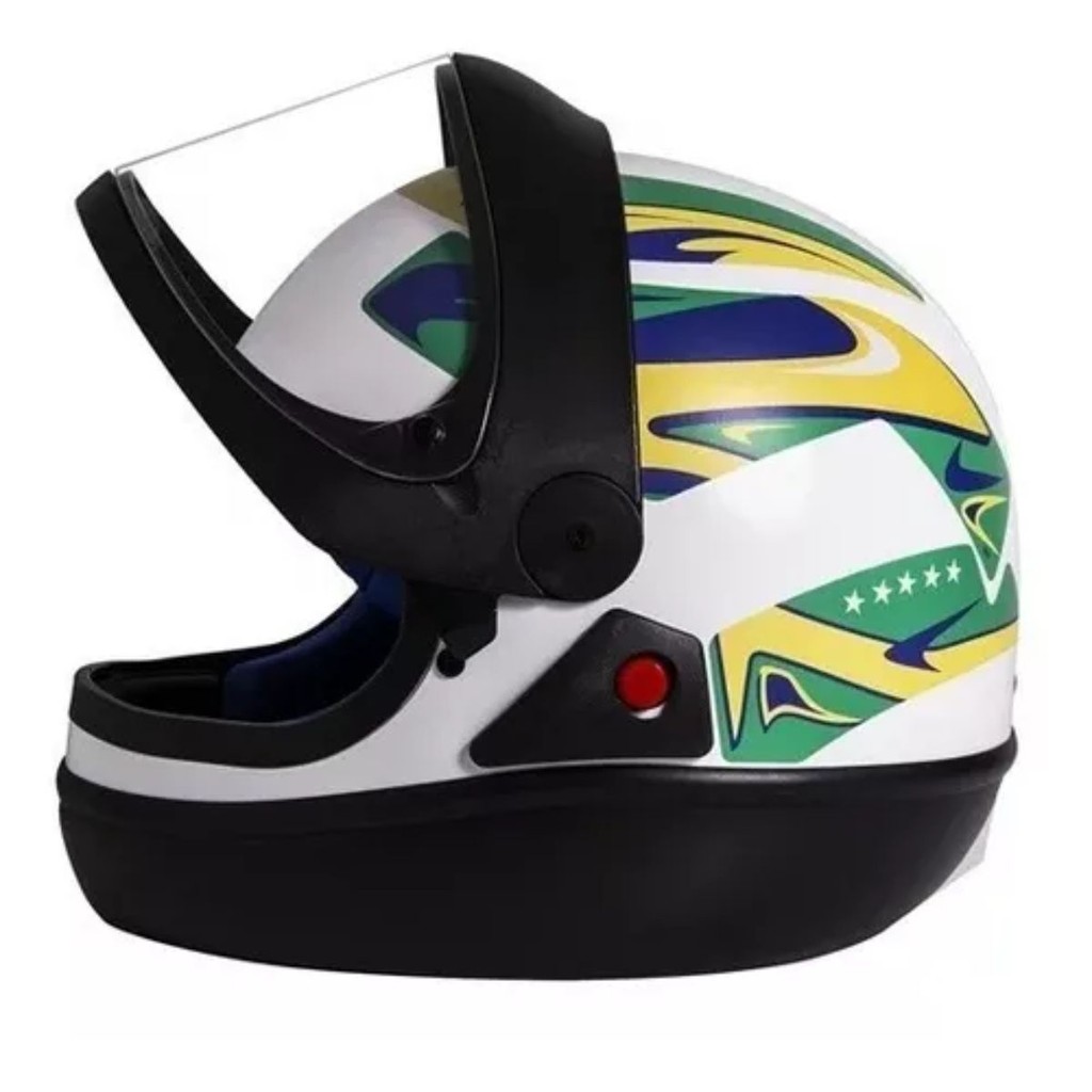 CAPACETE FECHADO ORIGINAL TAURUS SAN MARINO SELEÇÃO BRASILEIRA BRANCO - Tam 56