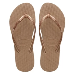 Chinelo Havaianas Slim Bege Palha
