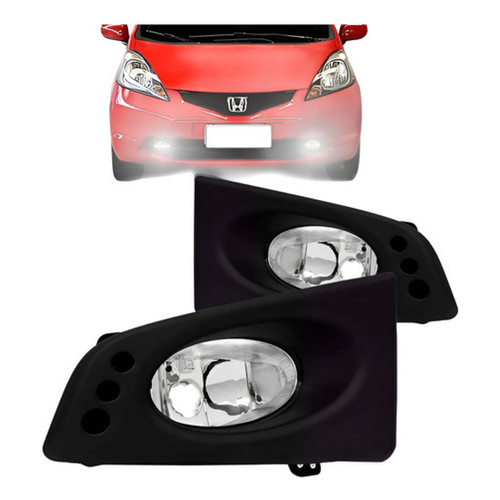 Par Farol Milha Auxiliar Fit 2009 2010 2011 2012 Com Grade